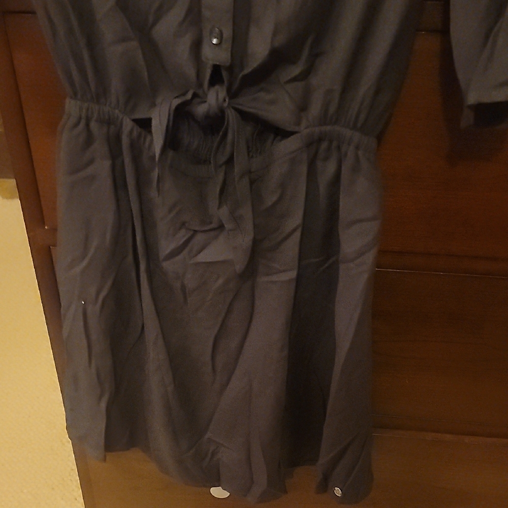 Volcom Charcoal Button-Down Dress - image 3